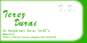 terez durai business card